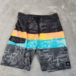 O'Neill HyperFreak‎ Board Shorts Mens 30 Stretch Hyperdry Flex Tie Drawcord 20"